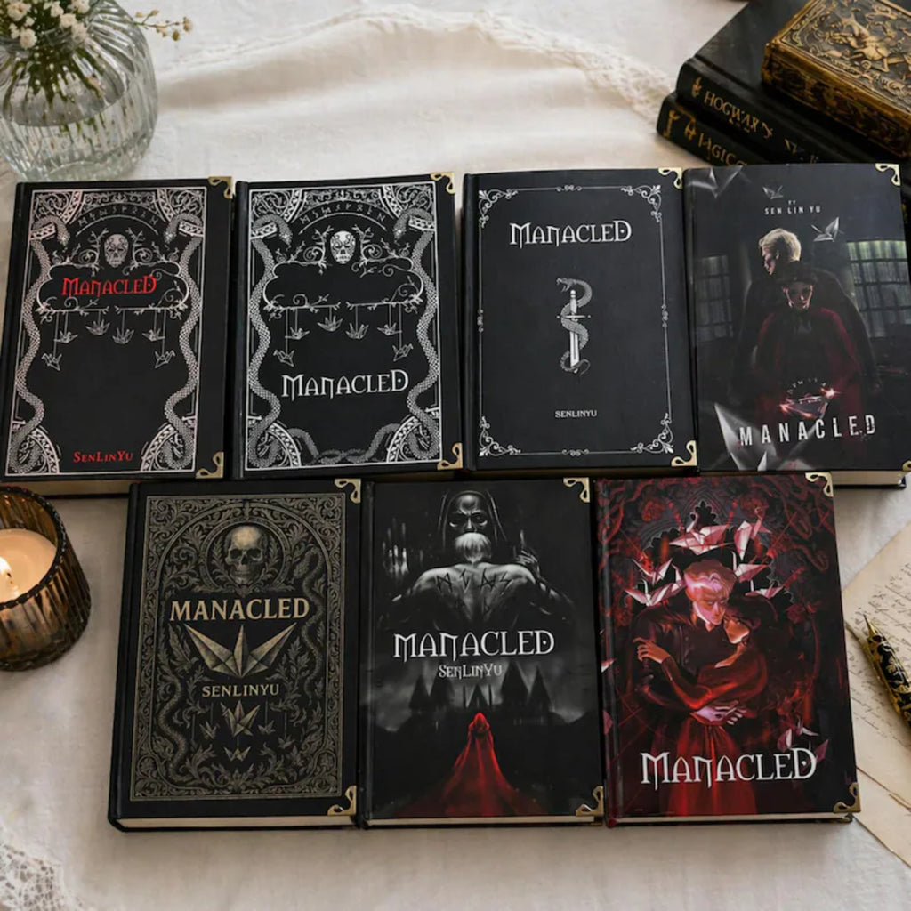 Manacled 3in1 by Shenyulin Hardcover Book – Dark Fantasy Decorative Books with Gothic Cover Art, Collector-Style Bookish Shelf Decor
