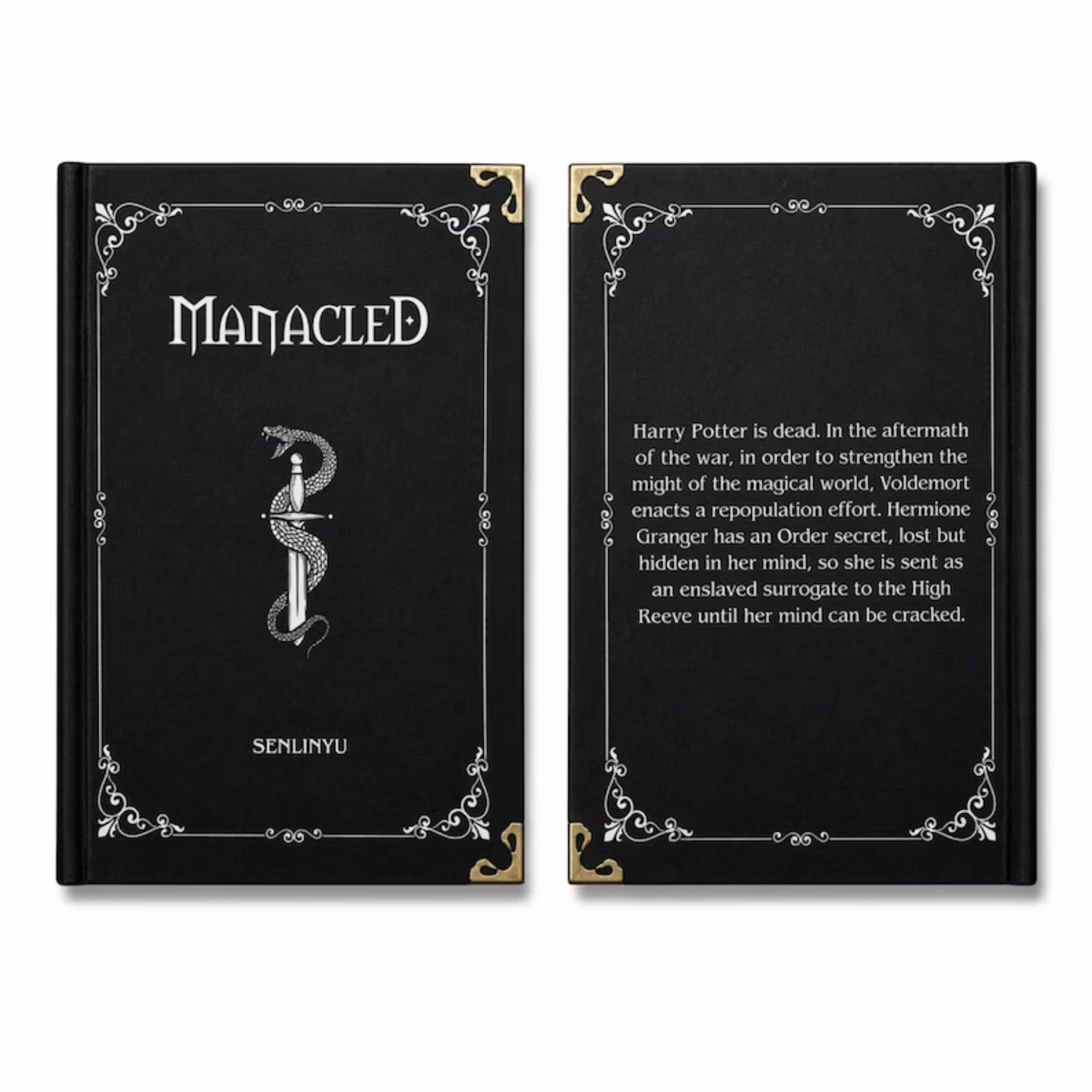 Manacled 3in1 by Shenyulin Hardcover Book – Dark Fantasy Decorative Books with Gothic Cover Art, Collector-Style Bookish Shelf Decor