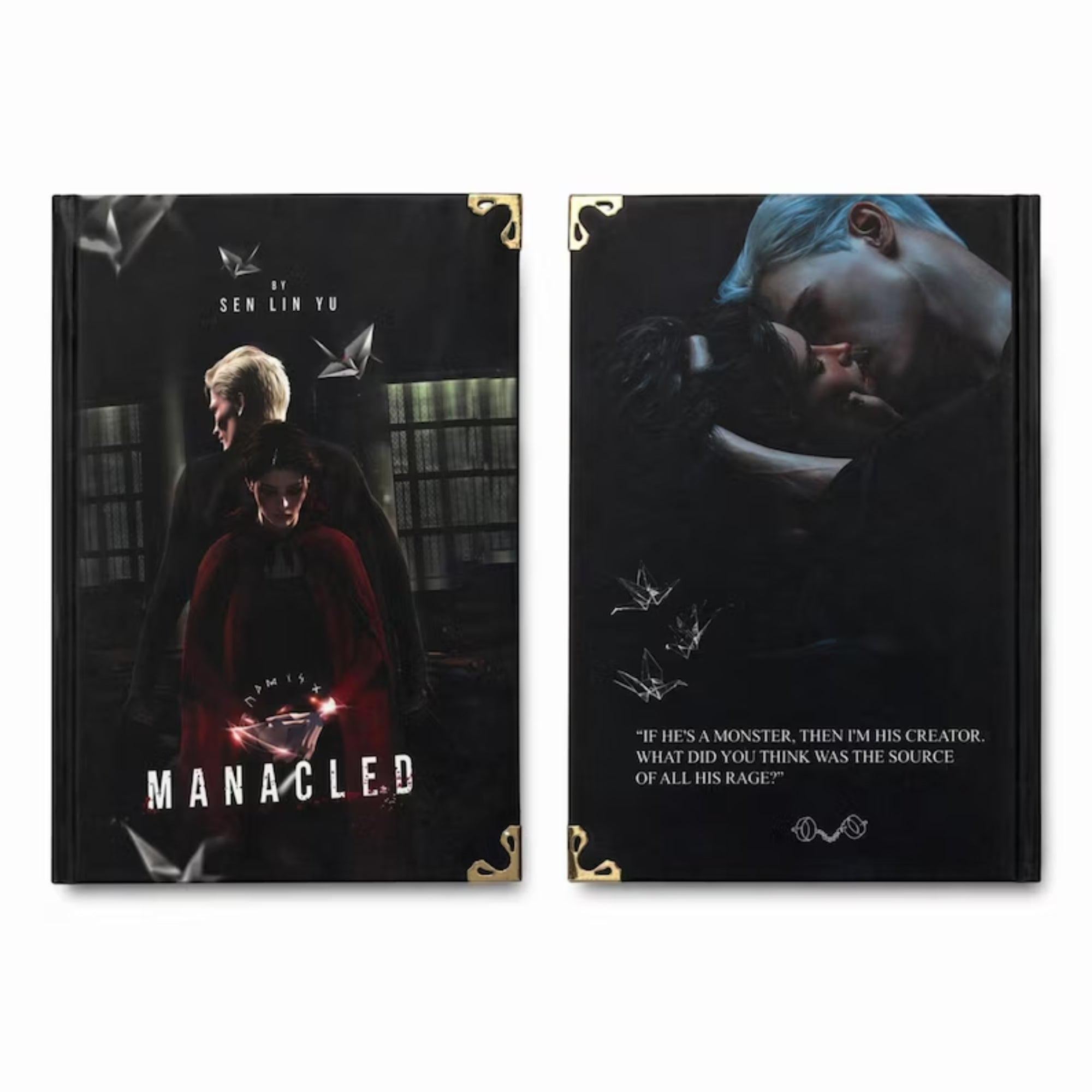 Manacled 3in1 by Shenyulin Hardcover Book – Dark Fantasy Decorative Books with Gothic Cover Art, Collector-Style Bookish Shelf Decor