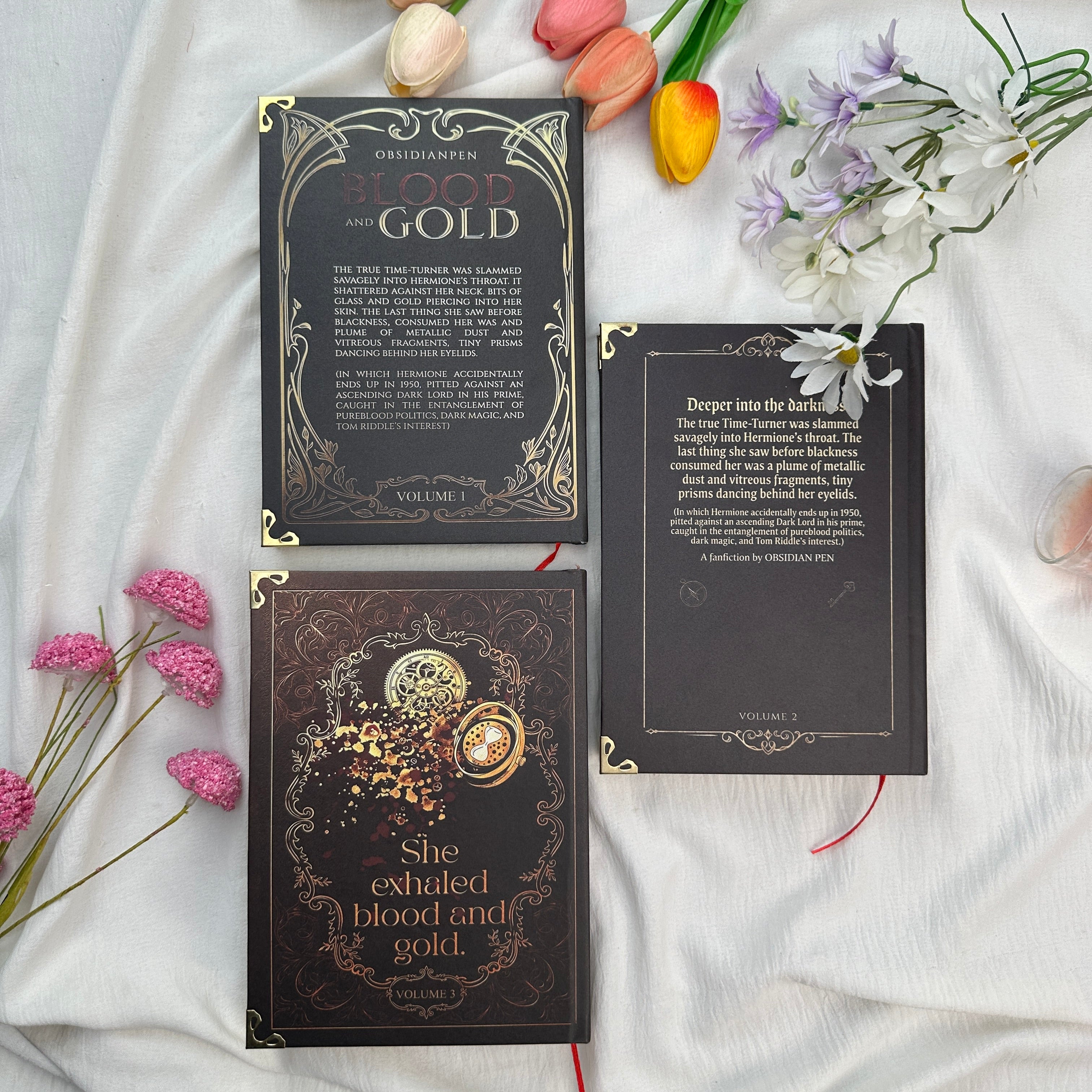 Blood and Gold Hardcover Book Set – Dark Fantasy Romance Collection, Gothic Aesthetic Couple Novel, Collector Edition Hardcover Series