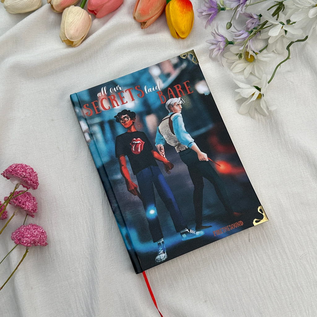 All Our Secrets Laid Bare Hardcover Book – Dark Academia YA Romance Novel, Emotional LGBTQ+ Inspired Fiction Collectible Edition
