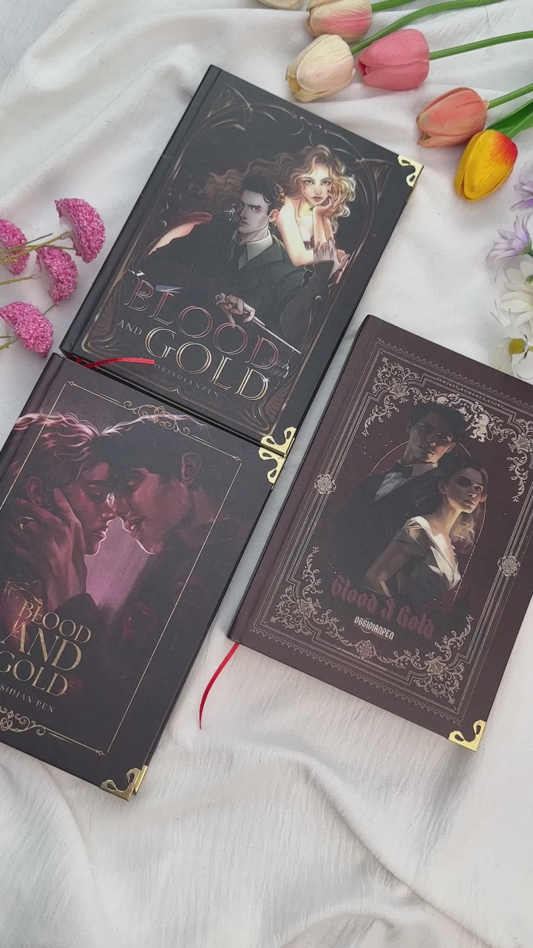 Blood and Gold Hardcover Book Set – Dark Fantasy Romance Collection, Gothic Aesthetic Couple Novel, Collector Edition Hardcover Series